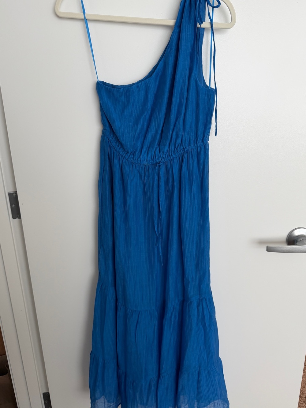 Women’s One-Shoulder Maxi Dress in Vibrant Blue
